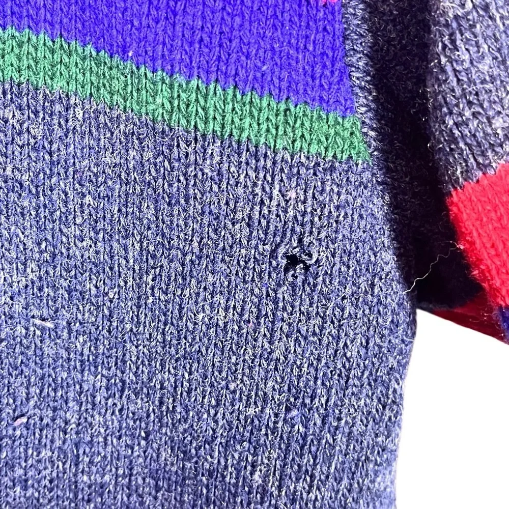 Vintage Men’s United Colors of Benetton Wool Argyle Mock Meck Sweater